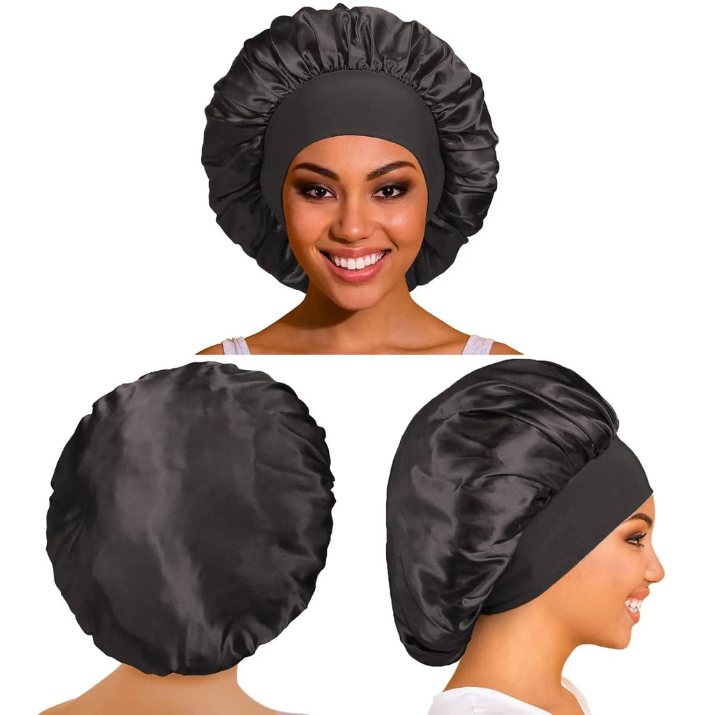 Satin Hair Bonnet – Wide Brim