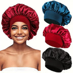 Satin Hair Bonnet – Wide Brim